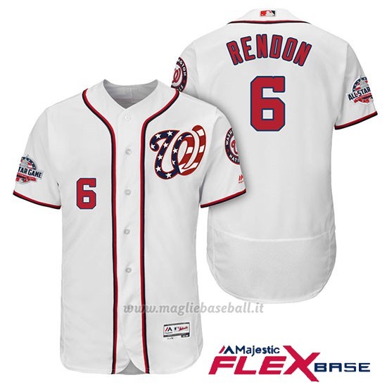 Maglia Baseball Uomo Washington Nationals Anthony Rendon Bianco 2018 All Star 1ªAlterner Flex Base